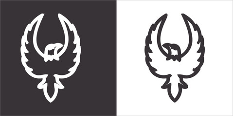 Illustration vector graphics of eagle icon