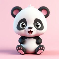 Obraz premium young smiling panda. 