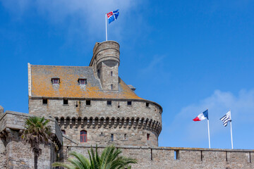 Schloss Saint Malo, Bretagne - obrazy, fototapety, plakaty