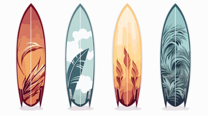 Surf boards isolated on white