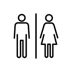 Toilet icon vector. restrooms icon vector. bathroom sign. wc, lavatory