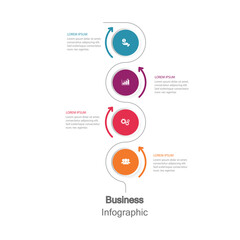 Business Infographic with four Strategic Steps