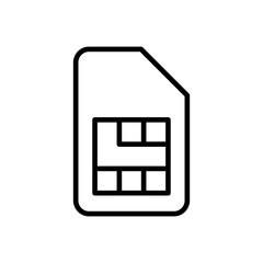 Sim card icon vector. dual sim card icon vector
