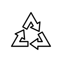 Recycle icon vector. Recycling vector icon.