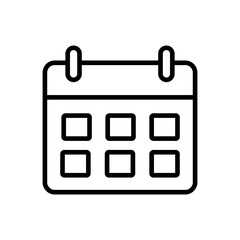 Calendar icon vector. Calender symbol. calendar vector icon