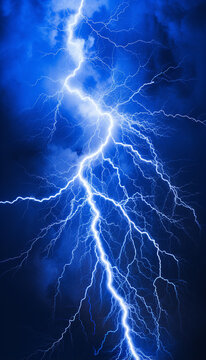 Blue fantasy lightning