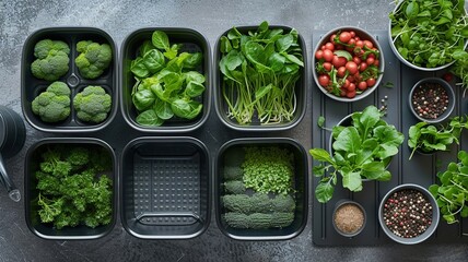 Compact Urban Balcony Gardening Flat Lay

