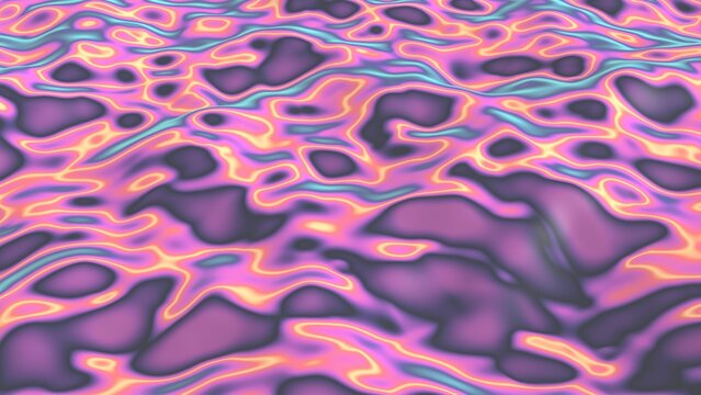 Acid trip blurred saturated colorful 3d illustration. Can be used to represent psychedelic experience, consciousness awakening or wave flow energy