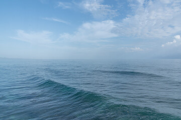 Obraz premium Beautiful waves in the ocean sea blue view