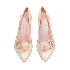 水彩で描いたハイヒールのイラスト