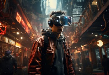 Man With Virtual Glasses