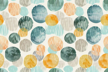 Fototapeta premium Abstract seamless tile wallpaper pattern, hand-drawn style