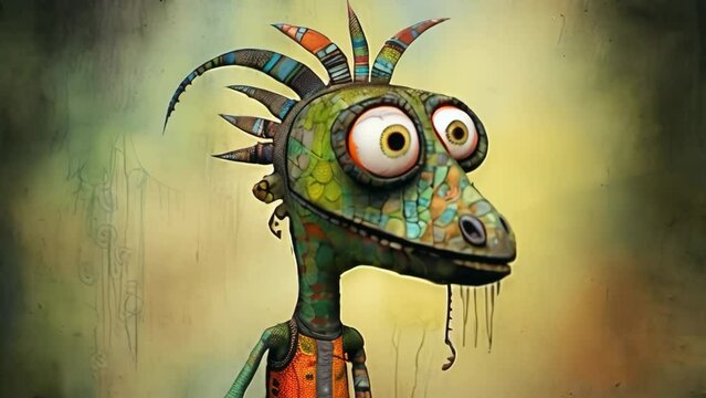 Surreal Iguana animation