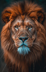 close up of a lion
