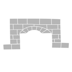 stone arch vector icon
