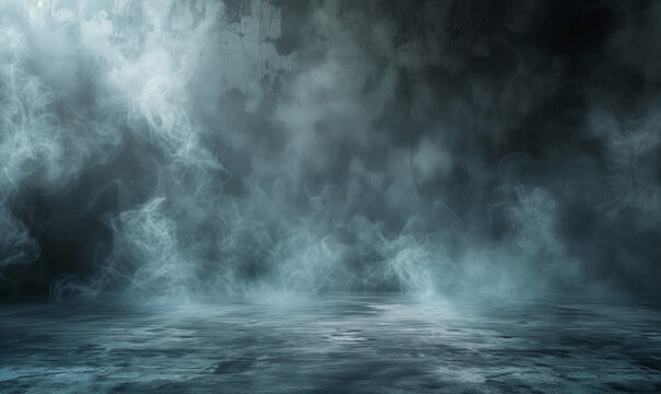 Dark grunge background with smoke © LynexOne