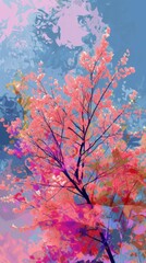 Obraz na płótnie Canvas Bright Bold Colors Spring Pop Art Background created with Generative AI Technology