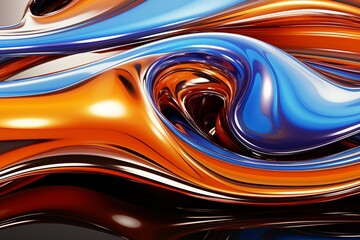 Vibrant psychedelic liquid texture with slow diffusion effect, high contrast streamlined shapes