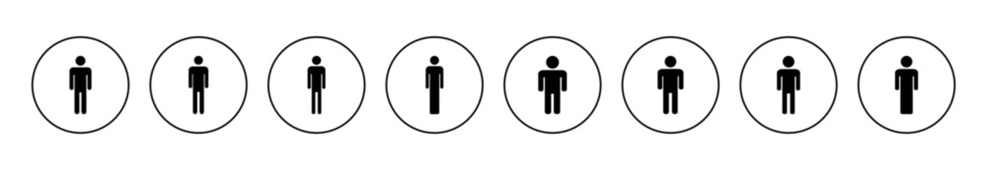 Man icon set vector. male sign and symbol. human symbol