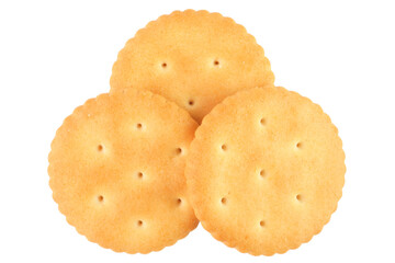 Round crackers isolated transparent