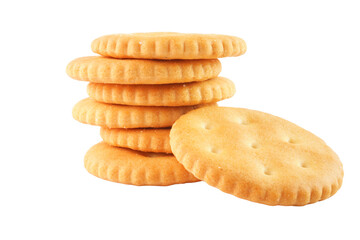 Round crackers isolated transparent