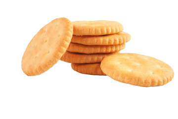 Round crackers isolated transparent