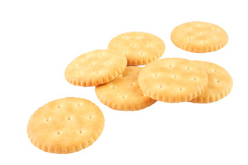 Round crackers isolated transparent
