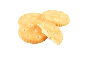 Round crackers isolated transparent