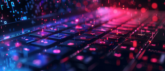 Close-Up of Computer Keyboard With Blurry Background