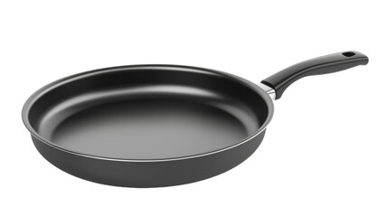 Simple White Background Showcasing Ready-to-Use Frying Pan With Handle