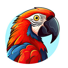 Obraz premium flat logo of Vector design of a parrot 