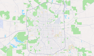 Fototapeta na wymiar Tyler Texas Map, Detailed Map of Tyler Texas
