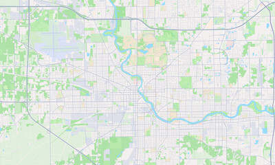 South Bend Indiana Map, Detailed Map of South Bend Indiana