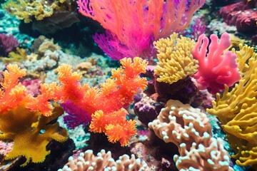 Naklejka na ściany i meble coral reef sea