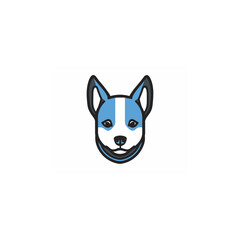 Black dog's head,dog head logo design