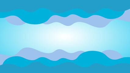 Fototapeta na wymiar シンプルな海のフレーム　背景素材　ブルー