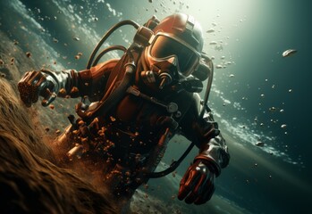 Diver in Water