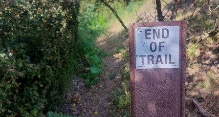End of trail. - obrazy, fototapety, plakaty