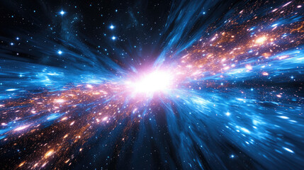 Fototapeta premium Noble Voyager's Radiant Galactic Navigation
