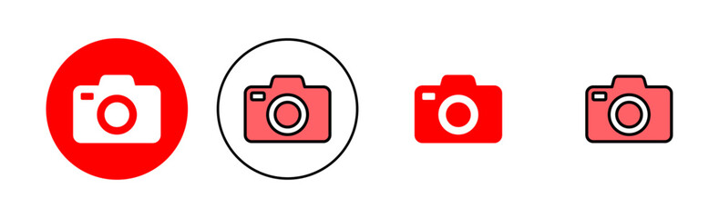 Camera icon set illustration. photo camera sign and symbol. photography icon.