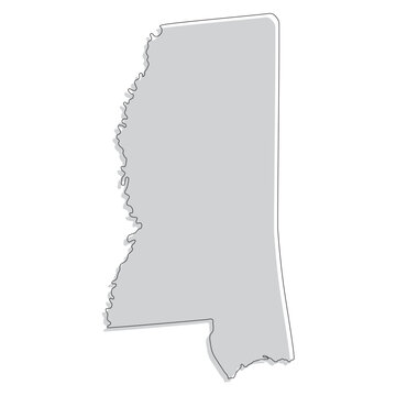 recommend clip art: Mississippi state map. Map of the U.S. state of Mississippi.
