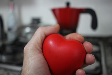 Brewing Comfort: Red Heart's Touch