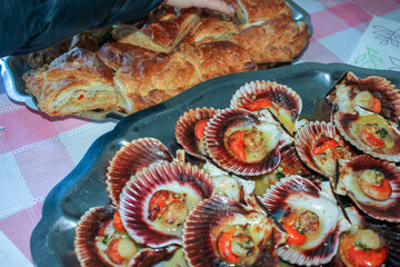 Shellfish Splendor: Delectable scallops Display