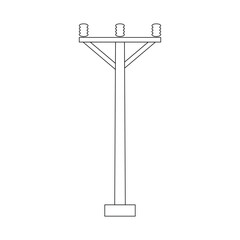 Electric pole icon vector