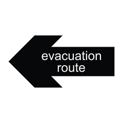 evacuation route direction icon