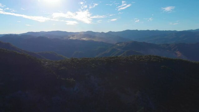 Breathtaking mountain vista from the top and mine of Mulatos in Sonora Mexico