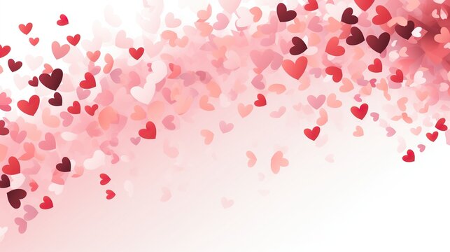 Abstract hearts background with free space 