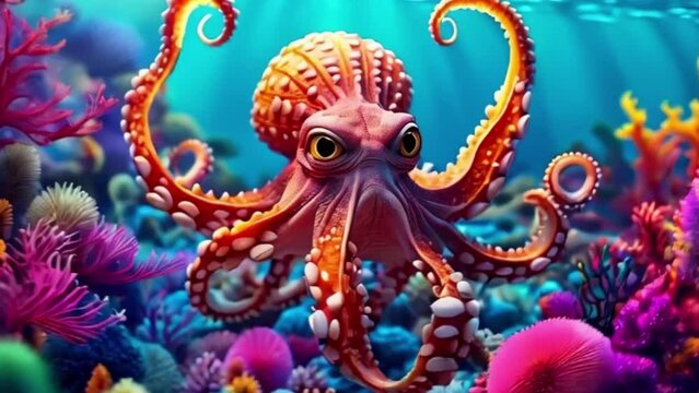 octopus in the sea