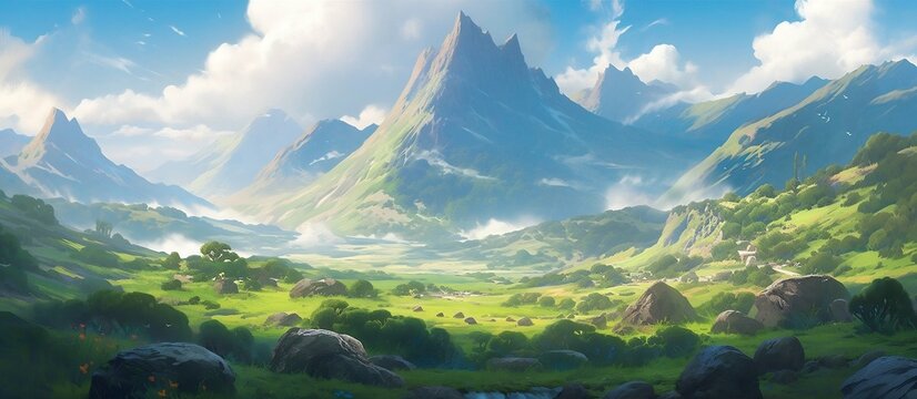 valley view of the mountains