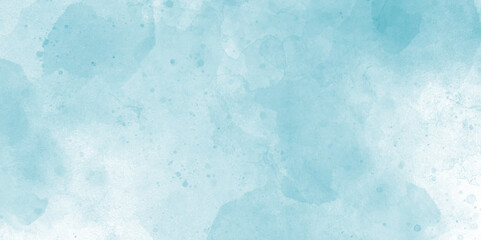 Abstract watercolor blue sky background with space Background with watercolor hand painted wash. Fantasy smooth white shades and blue sky and clouds watercolor paper textured illustration.